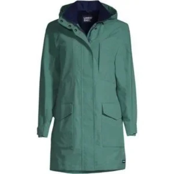 Lands' End Squall Insulated Stadium Coat Jade Emerald, NWT - Picture 1 of 3